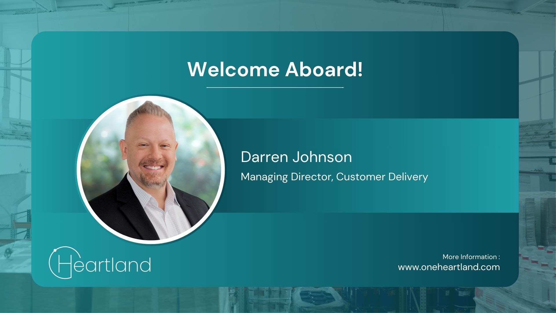 Darren Johnson Joins Heartland as Managing Director, Customer Delivery