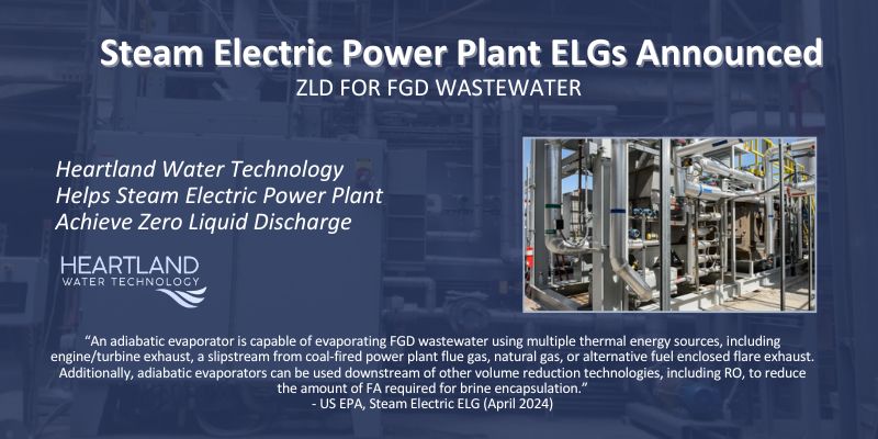 Heartland Helps Steam Electric Power Plan Achieve Zero Liquid Discharge